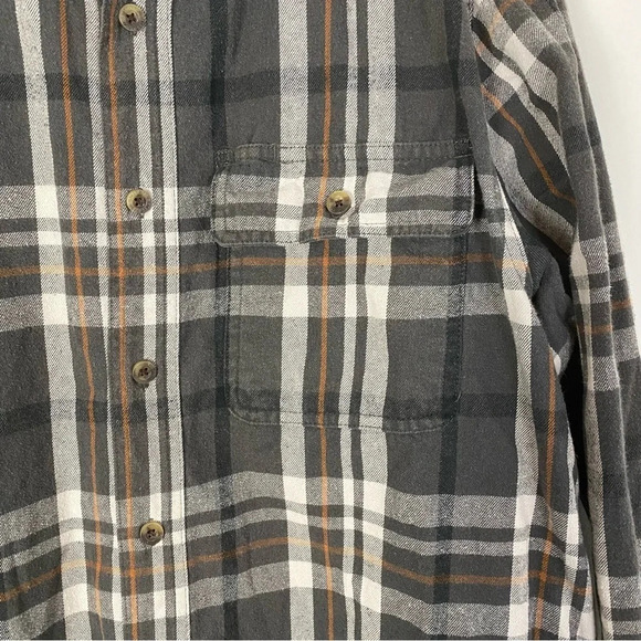 Garth Brooks Band Flannel Shirt Shacket Mens Large Plaid Button Down Grey Black - Picture 3 of 10
